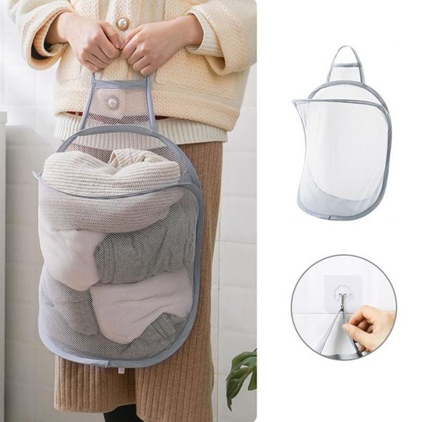 laundry bags hanging -up hamper foldable mesh basket wall mounted dirty clothes organizer with carry handles for bathroom
laundry bags hanging -up hamper foldable mesh basket wall mounted dirty clothes organizer with carry handles for bathroom