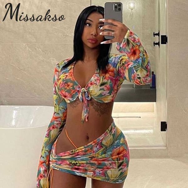 missakso summer floral printed lace up crop irregular mini skirt women 2 piece set suit fashion beach outfits 210625, White
missakso summer floral printed lace up crop irregular mini skirt women 2 piece set suit fashion beach outfits 210625, White