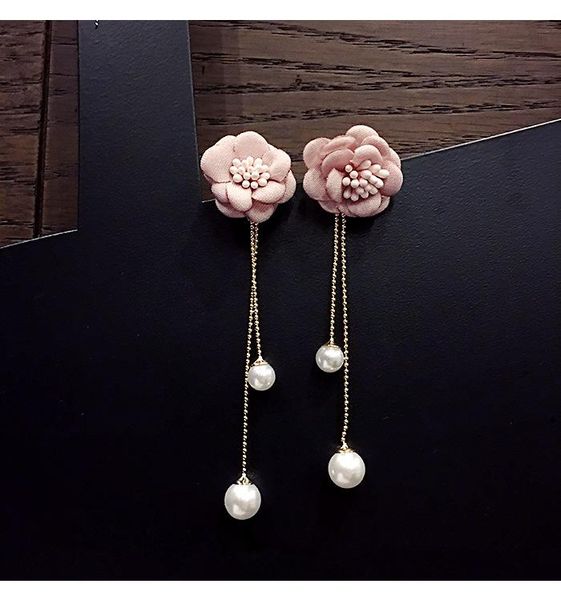 dangle & chandelier handmade earrings rose with austrian crystal tassels long european and american temperament female, Silver
dangle & chandelier handmade earrings rose with austrian crystal tassels long european and american temperament female, Silver