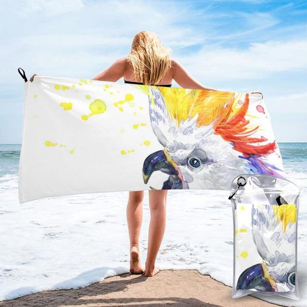 bath towel watercolour parrot quick dry large thin absorbent soft for home travel camping swimming beach sport 
bath towel watercolour parrot quick dry large thin absorbent soft for home travel camping swimming beach sport