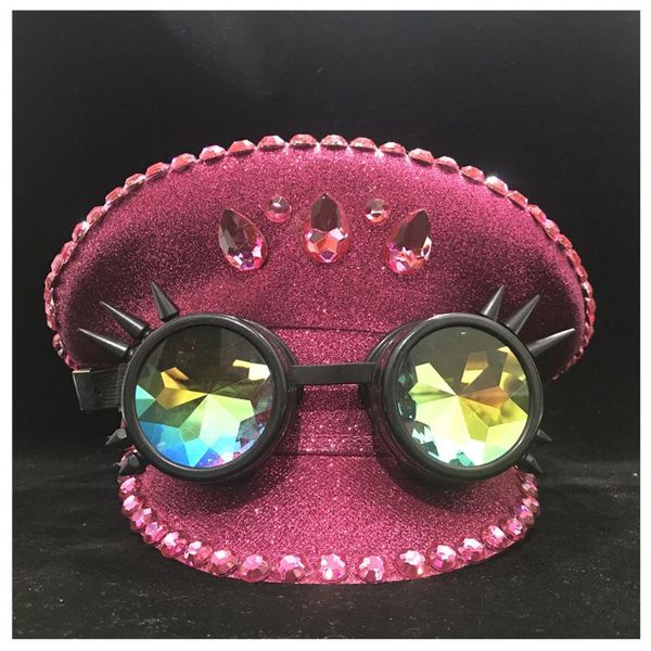 berets steampunk fashion pink hat with black metal classes for women performance military captain 3 size, Blue;gray
berets steampunk fashion pink hat with black metal classes for women performance military captain 3 size, Blue;gray