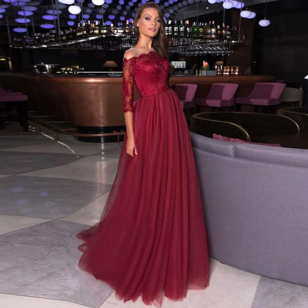 party dresses weilinsha burgundy formal o-neck three quarter sleeves stones beading lace tulle a-line evening dress vestido de noche, White;black
party dresses weilinsha burgundy formal o-neck three quarter sleeves stones beading lace tulle a-line evening dress vestido de noche, White;black