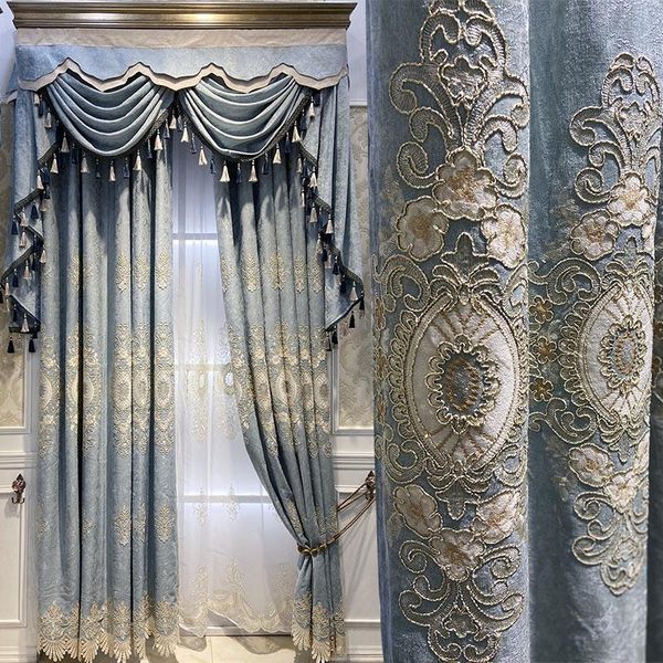 curtain & drapes european-style curtains luxurious atmosphere blue chenille embroidery light luxury for living dining room bedroom
curtain & drapes european-style curtains luxurious atmosphere blue chenille embroidery light luxury for living dining room bedroom