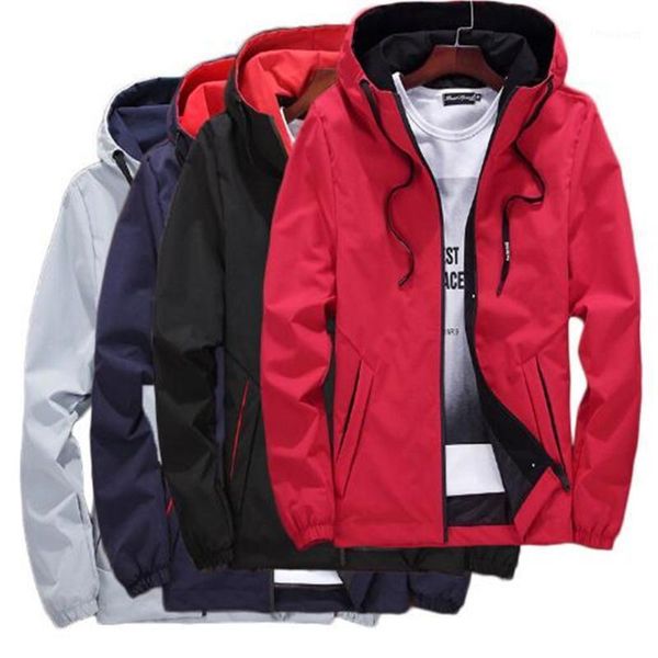 spring and autumn men's casual sports jacket fashion stitching hooded loose outdoor jackets clothes, Black;brown
spring and autumn men's casual sports jacket fashion stitching hooded loose outdoor jackets clothes, Black;brown