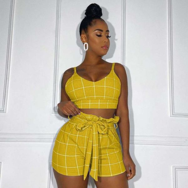 two pieces sets lattice print women tracksuits crop biker shorts 2 set summer fashion streetwear outfits tracksuit, Gray
two pieces sets lattice print women tracksuits crop biker shorts 2 set summer fashion streetwear outfits tracksuit, Gray