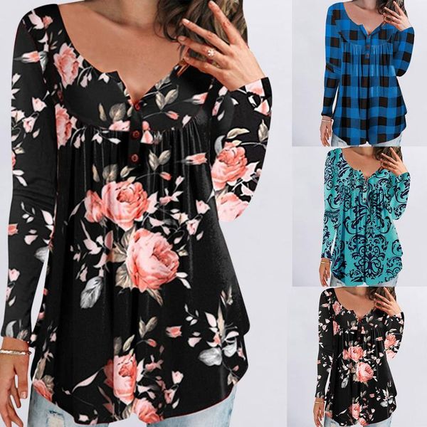 women's t-shirt autumn women long sleeve v neck tunic floral printed casual shirts with pocket pullovers, White
women's t-shirt autumn women long sleeve v neck tunic floral printed casual shirts with pocket pullovers, White