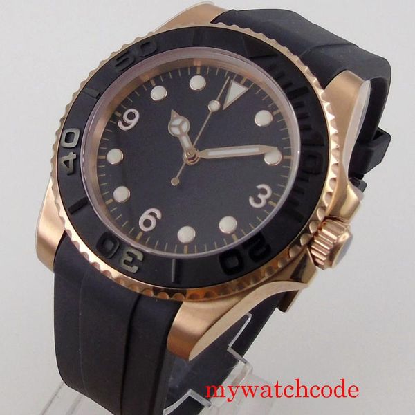 wristwatches miyota 8215 40mm sterile rose gold plated sapphire crystal automatic men watches rubber strap rotating bezel, Slivery;brown
wristwatches miyota 8215 40mm sterile rose gold plated sapphire crystal automatic men watches rubber strap rotating bezel, Slivery;brown