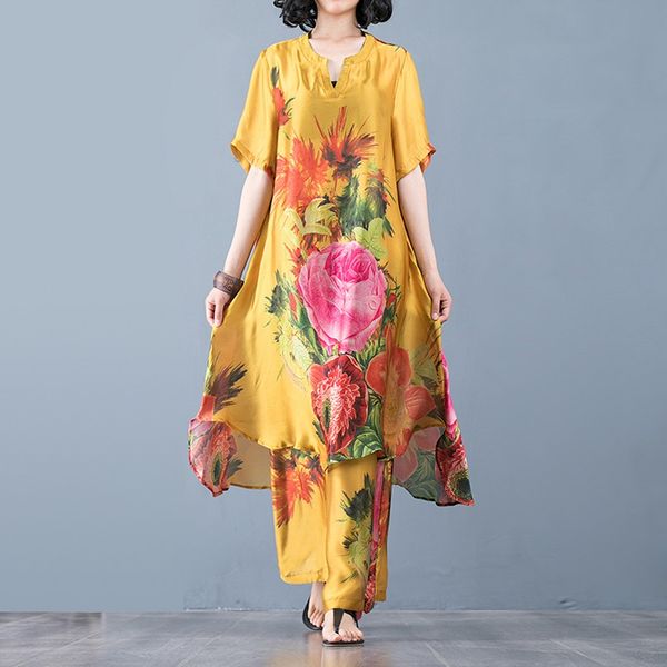 chinese style womens clothing summer 2021 floral print pants and blouse set long shirt female 2 piece sets womens outfits 11326, Red
chinese style womens clothing summer 2021 floral print pants and blouse set long shirt female 2 piece sets womens outfits 11326, Red