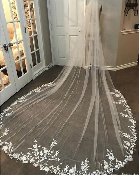 bridal veils arrival cathedral wedding veil bride long lace appliques white ivory hair accessories, Black
bridal veils arrival cathedral wedding veil bride long lace appliques white ivory hair accessories, Black