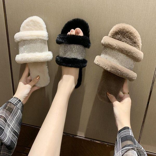 winter women slipper ladies fluffy mules soft indoor slides crystal furry warm slip on flip flops plush shoes zapatos de mujer slippers, Black
winter women slipper ladies fluffy mules soft indoor slides crystal furry warm slip on flip flops plush shoes zapatos de mujer slippers, Black