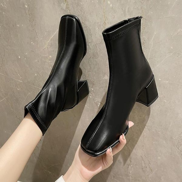 boots fashion women's short casual thick heel shoes high heels 2021 autumn and winter beige, Black
boots fashion women's short casual thick heel shoes high heels 2021 autumn and winter beige, Black