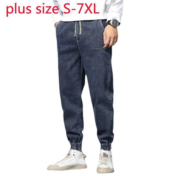 super large spring and autumn men fashion casual loose elastic waist pencil pants full length jeans plus size s-5xl 6xl 7xl men's, Blue
super large spring and autumn men fashion casual loose elastic waist pencil pants full length jeans plus size s-5xl 6xl 7xl men's, Blue