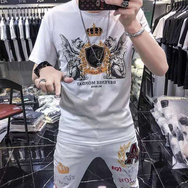 brand polo shirt embroidery men's fashion personality crown 2021 summer mercerized cotton short sve t-shirt, White;black
brand polo shirt embroidery men's fashion personality crown 2021 summer mercerized cotton short sve t-shirt, White;black