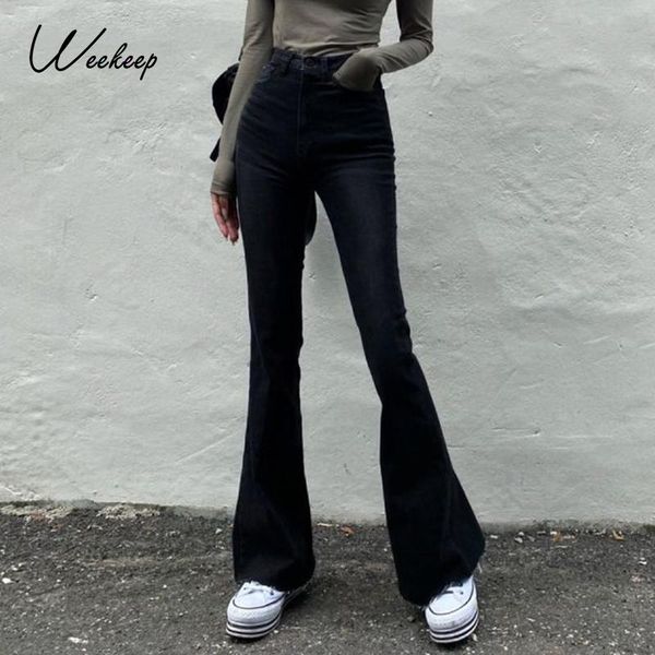 weekeep vintage slim fashion flare pants woman solid 100% cotton harajuku jeans high waisted streetwear long trouser denim women's, Blue
weekeep vintage slim fashion flare pants woman solid 100% cotton harajuku jeans high waisted streetwear long trouser denim women's, Blue