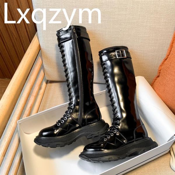 boots high platform women's over-the-knee round head thick bottom heels lace up long woman dress, Black
boots high platform women's over-the-knee round head thick bottom heels lace up long woman dress, Black