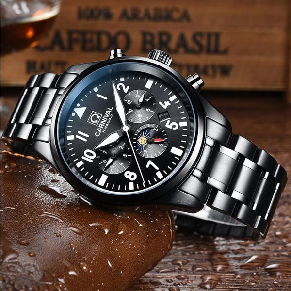 wristwatches men watches automatic mechanical black luminous watch 30m waterproof casual business wristwatch, Slivery;brown
wristwatches men watches automatic mechanical black luminous watch 30m waterproof casual business wristwatch, Slivery;brown
