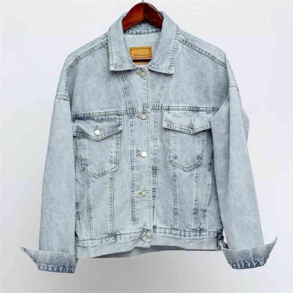 vintage women jacket autumn winter oversize denim jackets washed blue jeans coat turn-down collar outwear bomber jacket 210722, Black;brown
vintage women jacket autumn winter oversize denim jackets washed blue jeans coat turn-down collar outwear bomber jacket 210722, Black;brown