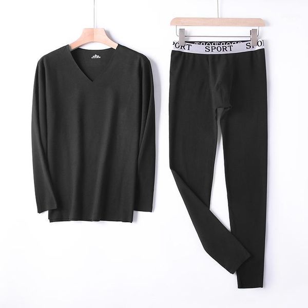 comfort seamless winter men cotton pajamas set letter sport thermal underwear male v neck 5 color solid keep warm homewear men's sleepw, Black;brown
comfort seamless winter men cotton pajamas set letter sport thermal underwear male v neck 5 color solid keep warm homewear men's sleepw, Black;brown