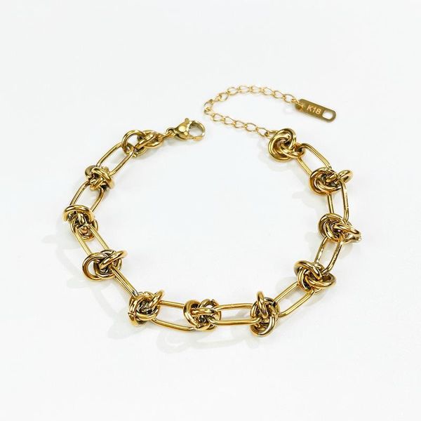 charm bracelets lovoacc minimalist hollow chain huggie knotted for women ladies gold color titanium steel accessories, Golden;silver
charm bracelets lovoacc minimalist hollow chain huggie knotted for women ladies gold color titanium steel accessories, Golden;silver