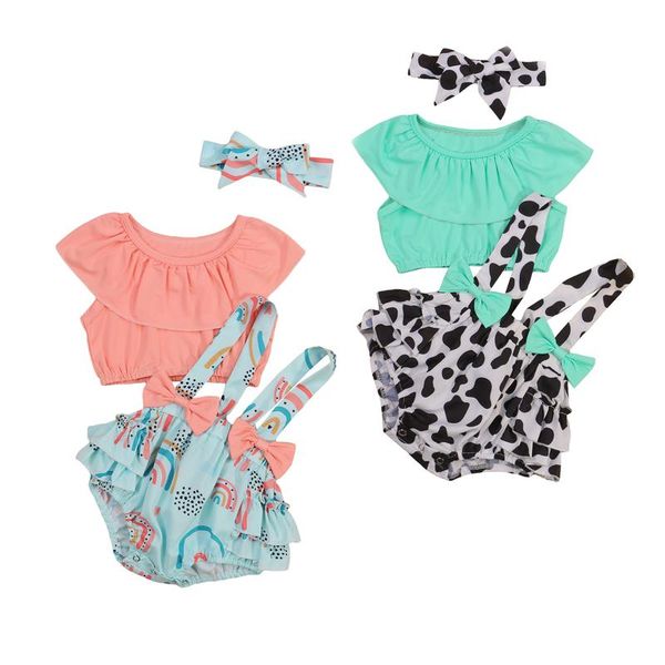 clothing sets focusnorm 0-24m 3pcs baby girls clothes off shoulder solid t shirts rainbow/leopard overalls shorts+headband, White
clothing sets focusnorm 0-24m 3pcs baby girls clothes off shoulder solid t shirts rainbow/leopard overalls shorts+headband, White