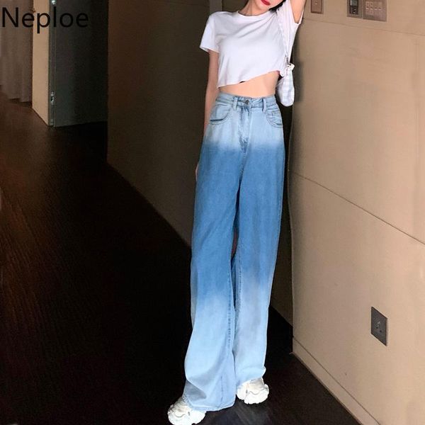 women's pants & capris neploe vintage gradient color jeans women korean high waist long trousers 2021 summer demin wide leg 4c048, Black;white
women's pants & capris neploe vintage gradient color jeans women korean high waist long trousers 2021 summer demin wide leg 4c048, Black;white