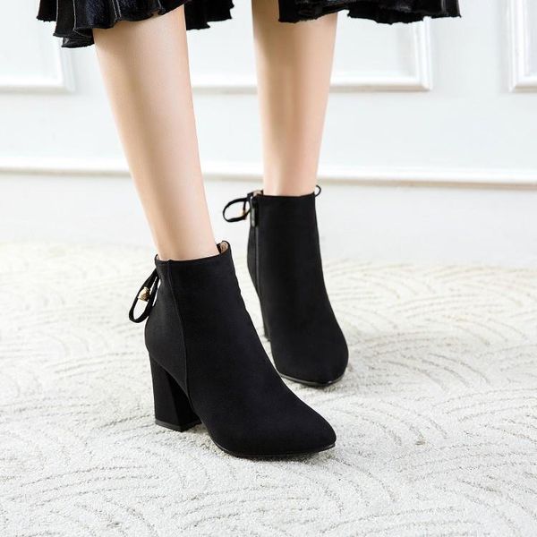 boots oversized 13 14 15 16 17 18 1 suede pointed thick heel high side zipper bow short tube square fashion, Black
boots oversized 13 14 15 16 17 18 1 suede pointed thick heel high side zipper bow short tube square fashion, Black