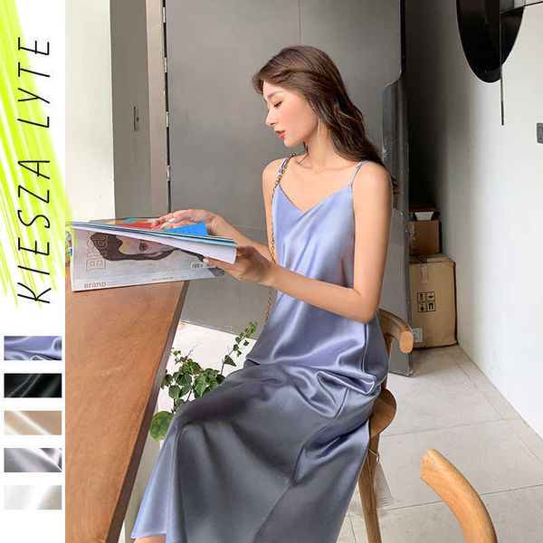 women satin dress strap midi bodycon dresses ladies party evening elegant outfits club clothes vestido 210608, Black;gray
women satin dress strap midi bodycon dresses ladies party evening elegant outfits club clothes vestido 210608, Black;gray