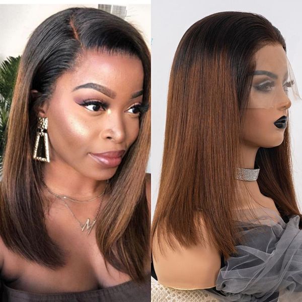 lace wigs dhl/fedex ship brown ombre color #1b/4 short straight bob human hair 13*6 front wig brazilian remy 150% density, Black;brown
lace wigs dhl/fedex ship brown ombre color #1b/4 short straight bob human hair 13*6 front wig brazilian remy 150% density, Black;brown