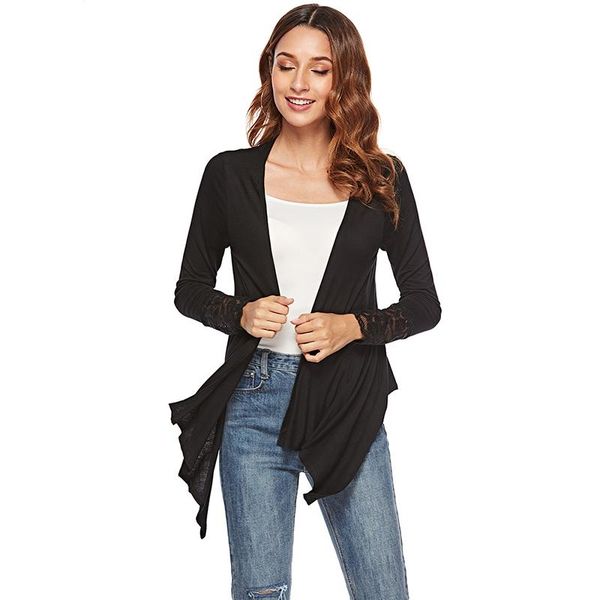 spring autumn 2021 women cardigans solid cuff lace stitching irregular hem cardigan blouses roupa feminina women's & shirts, White
spring autumn 2021 women cardigans solid cuff lace stitching irregular hem cardigan blouses roupa feminina women's & shirts, White