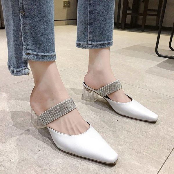 slippers fashion women's shoes slides outdoor 2021 summer retro rhinestone word with pointed muller high heel sandals, Black
slippers fashion women's shoes slides outdoor 2021 summer retro rhinestone word with pointed muller high heel sandals, Black