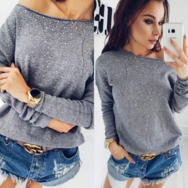 women's sweaters women long sleeve sequined autumn slim knitted sweater outwear coat pullovers, White;black
women's sweaters women long sleeve sequined autumn slim knitted sweater outwear coat pullovers, White;black