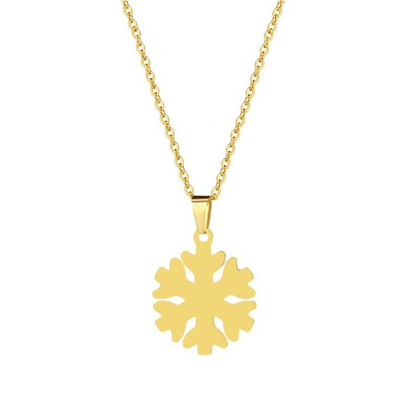 pendant necklaces stainless steel necklace for women gold color snowflakes jewelry couple engagement 1pc, Silver
pendant necklaces stainless steel necklace for women gold color snowflakes jewelry couple engagement 1pc, Silver