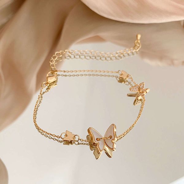 forest butterfly bracelet women's small group design hand decoration friend s925 silver valentine's day gift 520 live broadcast, Black
forest butterfly bracelet women's small group design hand decoration friend s925 silver valentine's day gift 520 live broadcast, Black