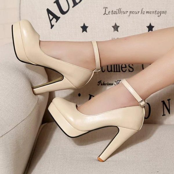 dress shoes spring autumn high heels women's fashion waterproof platform straps thick heel 11cm shallow mouth ladies party, Black
dress shoes spring autumn high heels women's fashion waterproof platform straps thick heel 11cm shallow mouth ladies party, Black