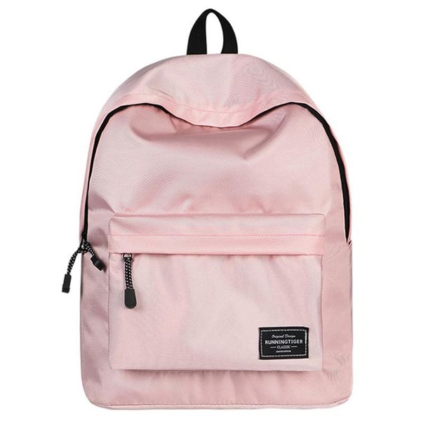 backpack brand solid bag large capacity travel waterproof school for teenage girl durable pink 
backpack brand solid bag large capacity travel waterproof school for teenage girl durable pink