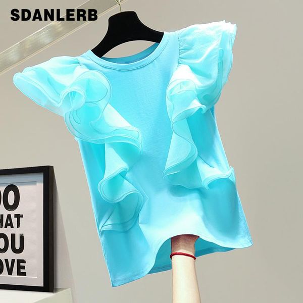 women's t-shirt ruffled stitching solid color casual 2021 summer korean style loose straight all-matching sleeveless stretch top, White
women's t-shirt ruffled stitching solid color casual 2021 summer korean style loose straight all-matching sleeveless stretch top, White
