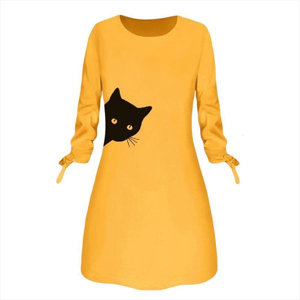 f elegant harajuku big womens dress swing summer cat animal printed o neck long sleeve mini dresses straight woman, Black;gray
f elegant harajuku big womens dress swing summer cat animal printed o neck long sleeve mini dresses straight woman, Black;gray