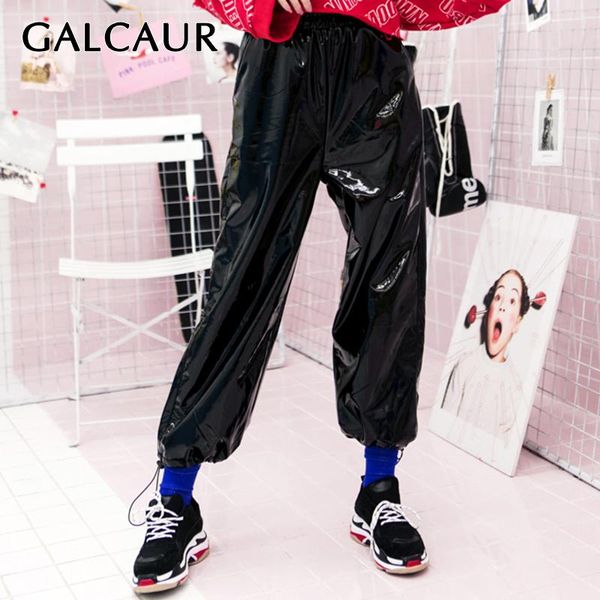 women's pants & capris galcaur streetwear style pu leather for women high waist elastic waists loose boot cut pant female clothing 2021, Black;white
women's pants & capris galcaur streetwear style pu leather for women high waist elastic waists loose boot cut pant female clothing 2021, Black;white
