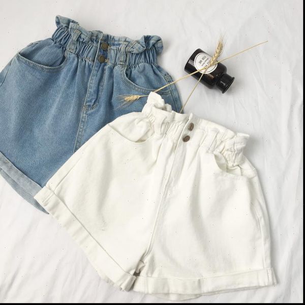 fanco summer women short highwaist denim shorts casual loose ladies fashion roll hem elastic waist pocket blue white jeans female, White;black
fanco summer women short highwaist denim shorts casual loose ladies fashion roll hem elastic waist pocket blue white jeans female, White;black