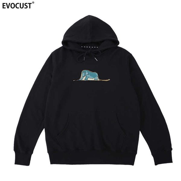 male / female cotton hooded sweatshirt, humorous cartoon, little python prince, eating elephants, Black
male / female cotton hooded sweatshirt, humorous cartoon, little python prince, eating elephants, Black