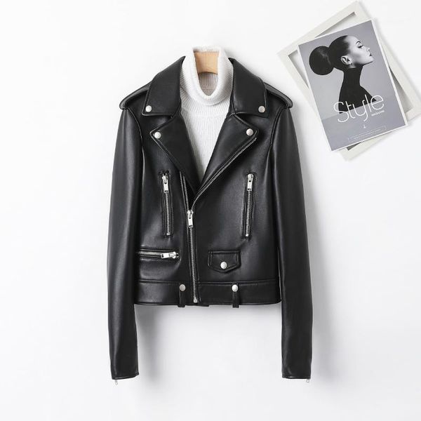 haining leather women's classic locomotive model imitates the star, with same slim temperament boutique & faux, Black
haining leather women's classic locomotive model imitates the star, with same slim temperament boutique & faux, Black