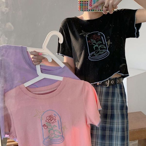 summer 2021 short sleeve women's basic t-shirt fashion cotton casual girls harajuku tees slim korean camisas mujer 078, White
summer 2021 short sleeve women's basic t-shirt fashion cotton casual girls harajuku tees slim korean camisas mujer 078, White