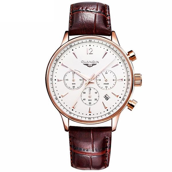 wristwatches 2021 automatic mechanical men watch original 3 eyes fashion leather business watches relogio masculino, Slivery;brown
wristwatches 2021 automatic mechanical men watch original 3 eyes fashion leather business watches relogio masculino, Slivery;brown