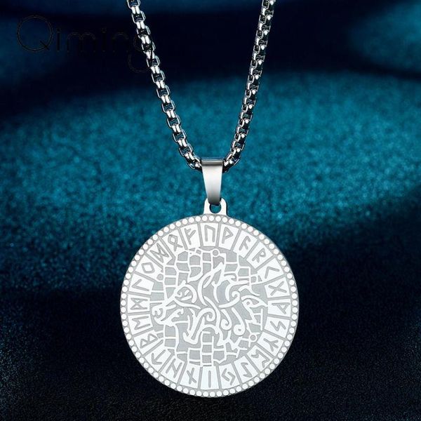 pendant necklaces stainless steel viking fenrir wolf necklace for women slavic animal rune amulet punk men jewelry, Silver
pendant necklaces stainless steel viking fenrir wolf necklace for women slavic animal rune amulet punk men jewelry, Silver