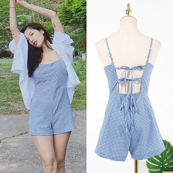 women's tracksuits kpop 4minute kim hyun a summer strapless plaid sling lace-up jumpsuit + white loose cardigan shirts women 2 pie, Gray
women's tracksuits kpop 4minute kim hyun a summer strapless plaid sling lace-up jumpsuit + white loose cardigan shirts women 2 pie, Gray