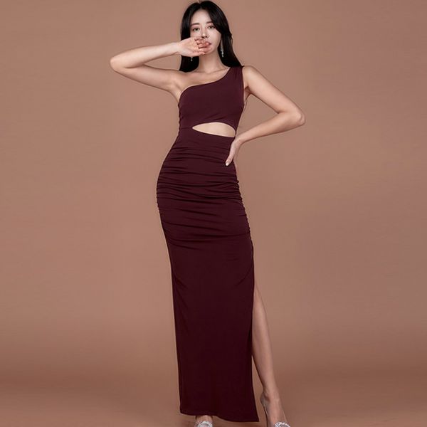spring one-shoulder sleeveless vest occasion party cloth women's bodycon split hollow out burgundy maxi long female dresses, Black;gray
spring one-shoulder sleeveless vest occasion party cloth women's bodycon split hollow out burgundy maxi long female dresses, Black;gray