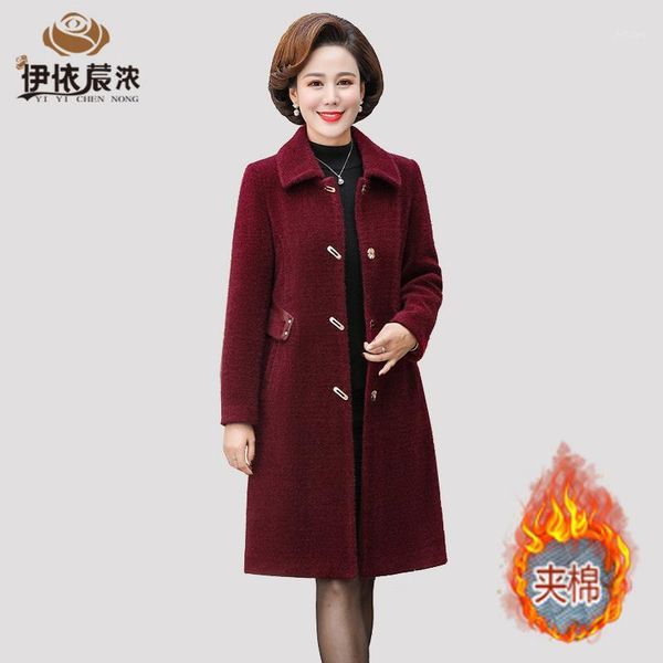 women's wool & blends mother's autumn and winter clothes cotton thickened mink coat, Black
women's wool & blends mother's autumn and winter clothes cotton thickened mink coat, Black