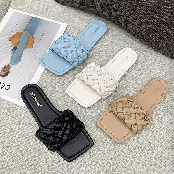slippers lucyever summer flat for women simple solid color comfortable casual sqare toe weave beach shoes flip flops a050, Black
slippers lucyever summer flat for women simple solid color comfortable casual sqare toe weave beach shoes flip flops a050, Black