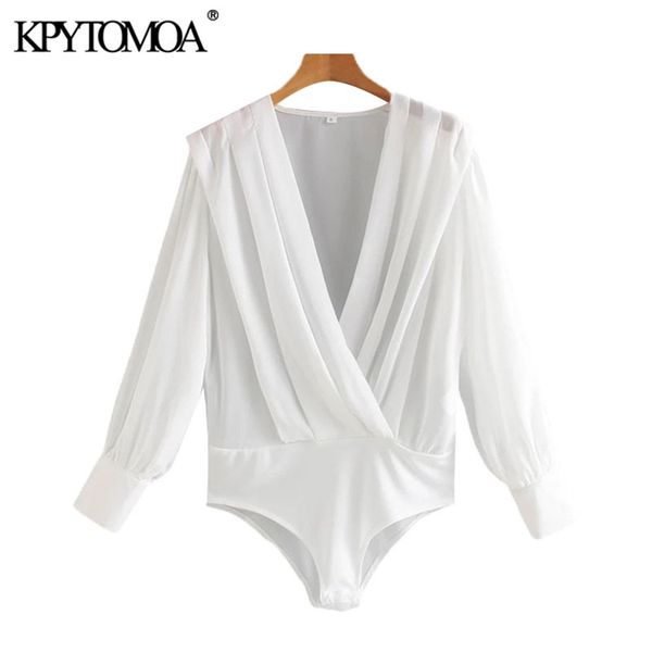 women fashion with darts snap-button bodysuit vintage crossover v neck long sleeve female playsuits chic 210420, Black;white
women fashion with darts snap-button bodysuit vintage crossover v neck long sleeve female playsuits chic 210420, Black;white
