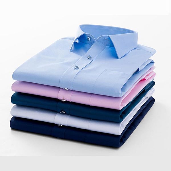 men's dress shirts brand business office 2021 long sleeve formal men plus size solid colors male, White;black
men's dress shirts brand business office 2021 long sleeve formal men plus size solid colors male, White;black
